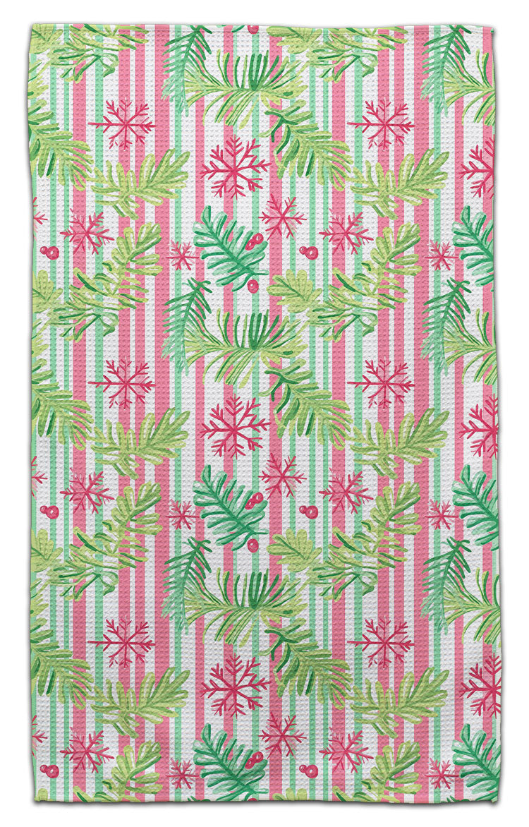 Twigs on Stripes Waffle Weave Towel