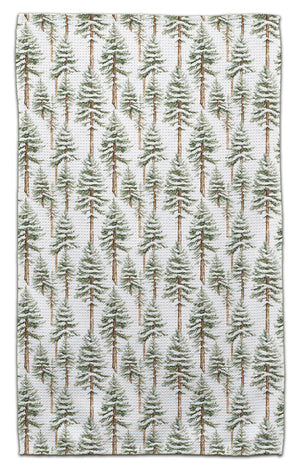 Evergreen Forest Waffle Weave Towel