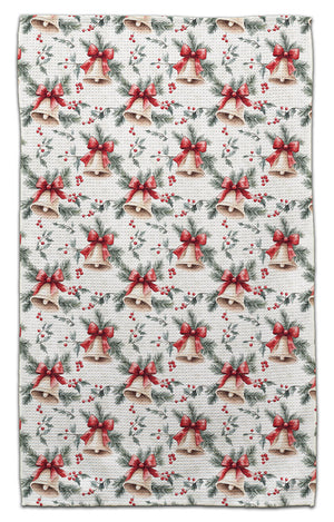 Ribbons on Bells Waffle Weave Towel