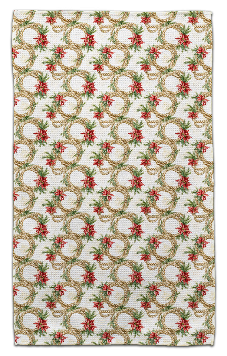 Lasso Wreaths Waffle Weave Towel