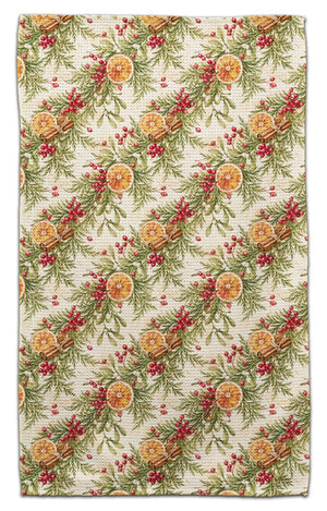 Oranges, Berries, and Spices Waffle Weave Towel