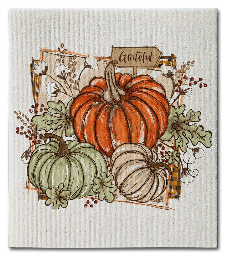 Grateful Pumpkins Dishcloth