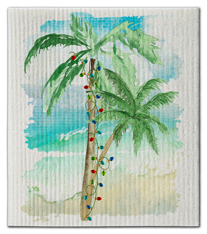 Palm Tree w/Lights Dishcloth
