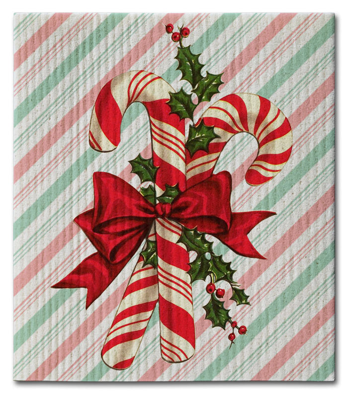 Candy Canes Dishcloth