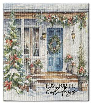 House Home For The Holidays Dishcloth