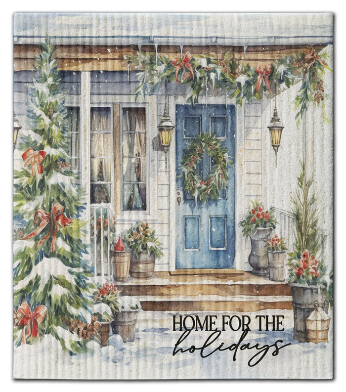 House Home For The Holidays Dishcloth