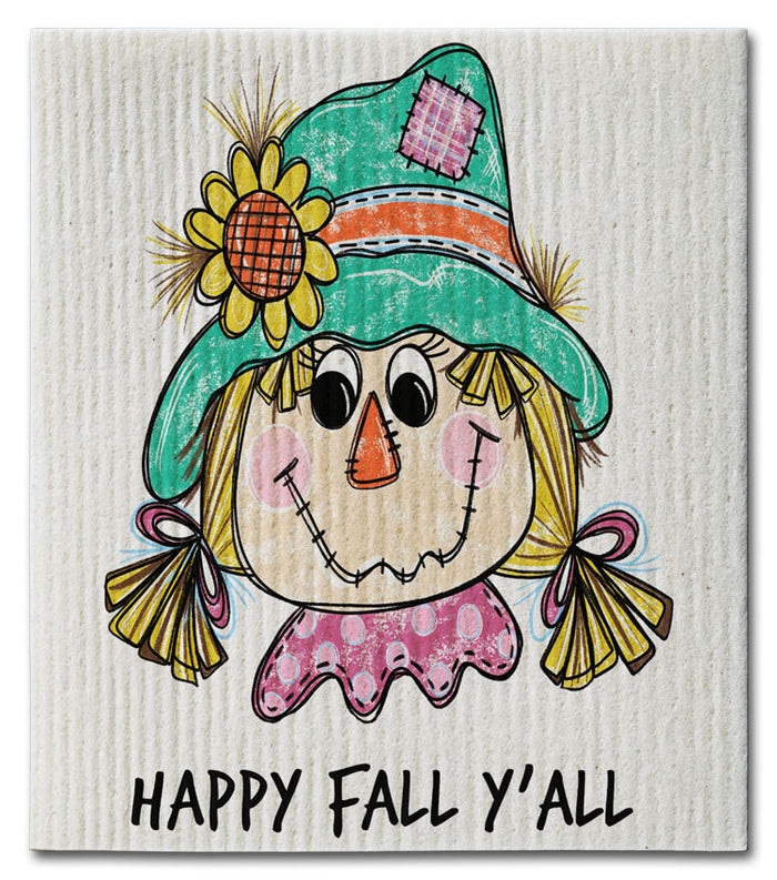 Happy Fall Y'All Dishcloth