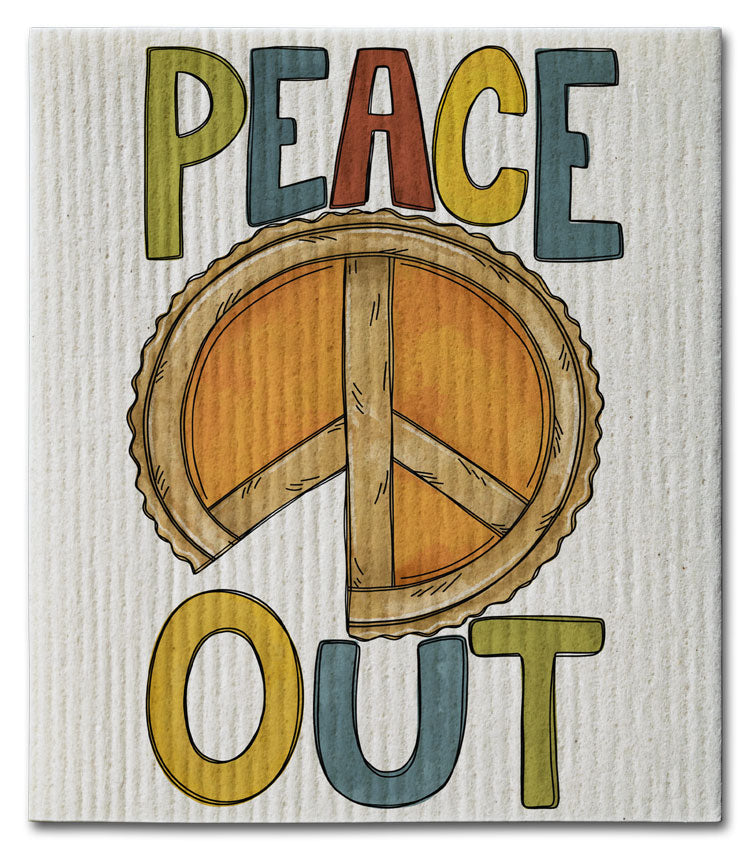 Peace Out Dishcloth