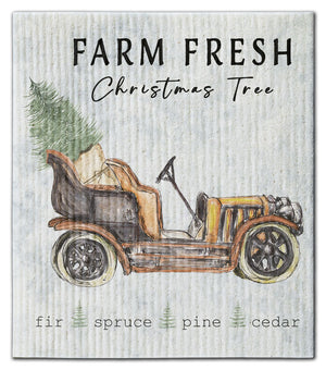 Farm Fresh Christmas Trees Dishcloth