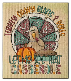 Turkey Gravy Beans Dishcloth