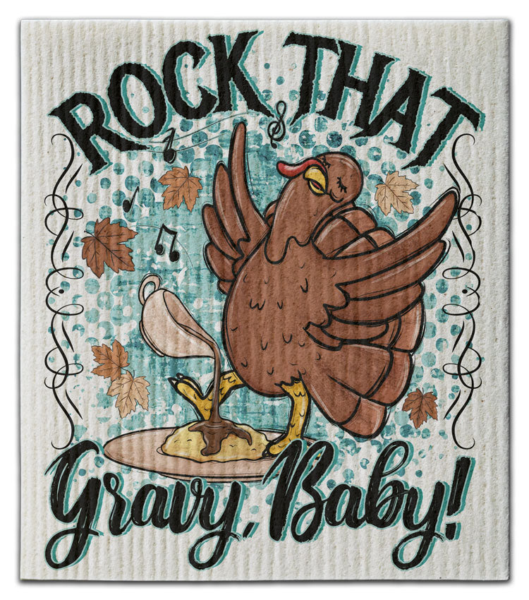 Rock That Gravy Baby Dishcloth