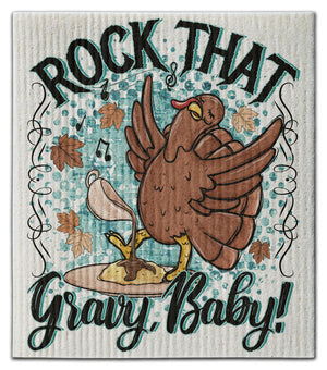 Rock That Gravy Baby Dishcloth
