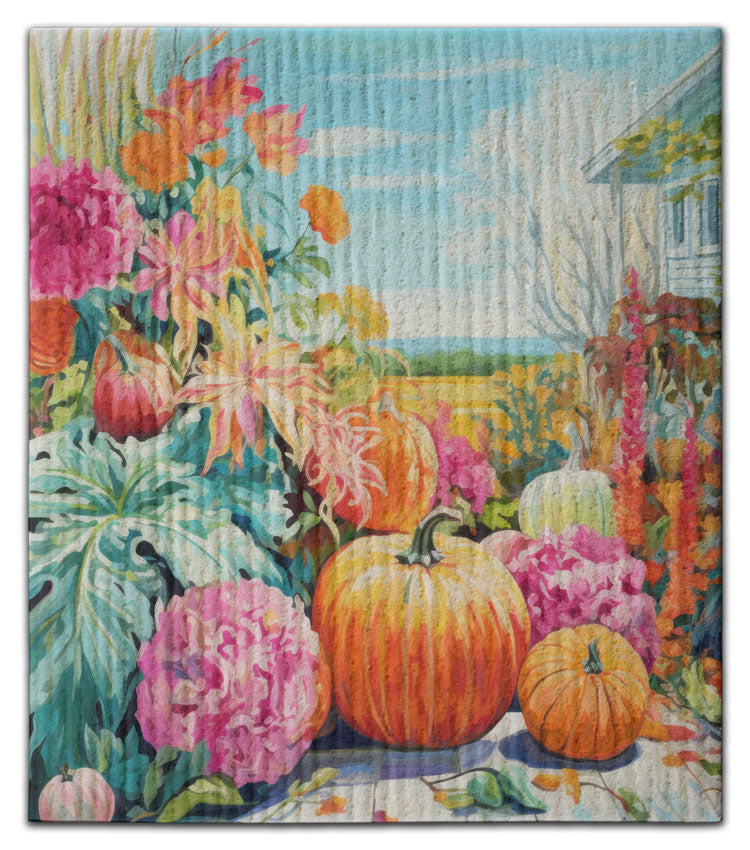 Pumpkins on Deck Dishcloth