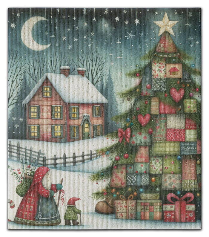 Farmhouse Tree Dishcloth