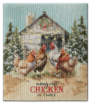 Chicken List Dishcloth