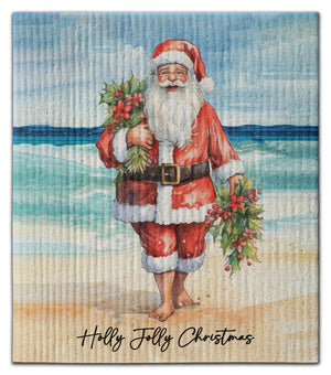 Santa Holly Jolly  Dishcloth