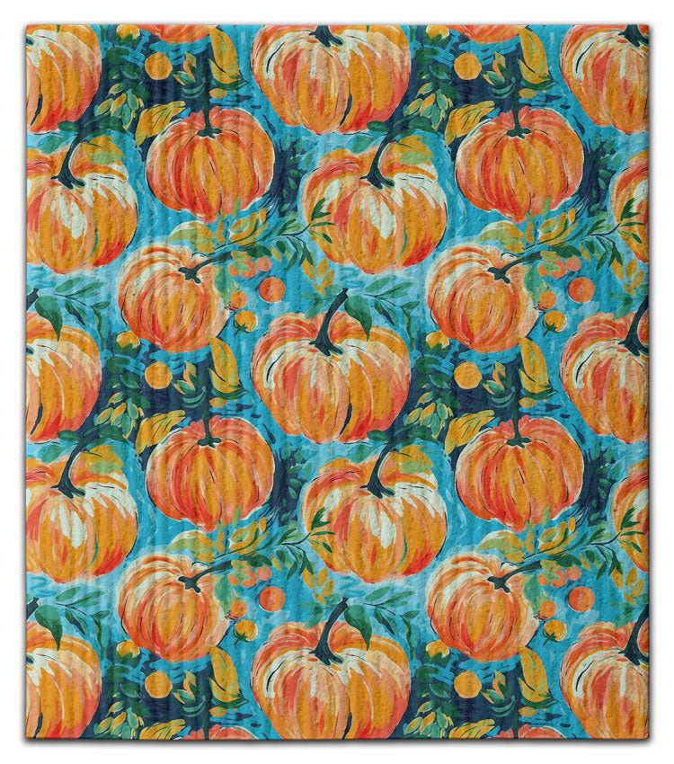 Whimsical Pumpkins Dishcloth