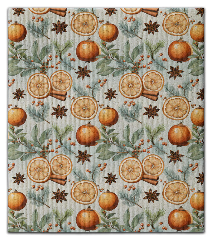Christmas Spices Eco-Friendly Dishcloth