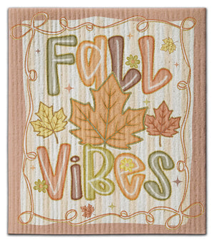 Fall Vibes Leaves Eco-Friendly Dishcloth
