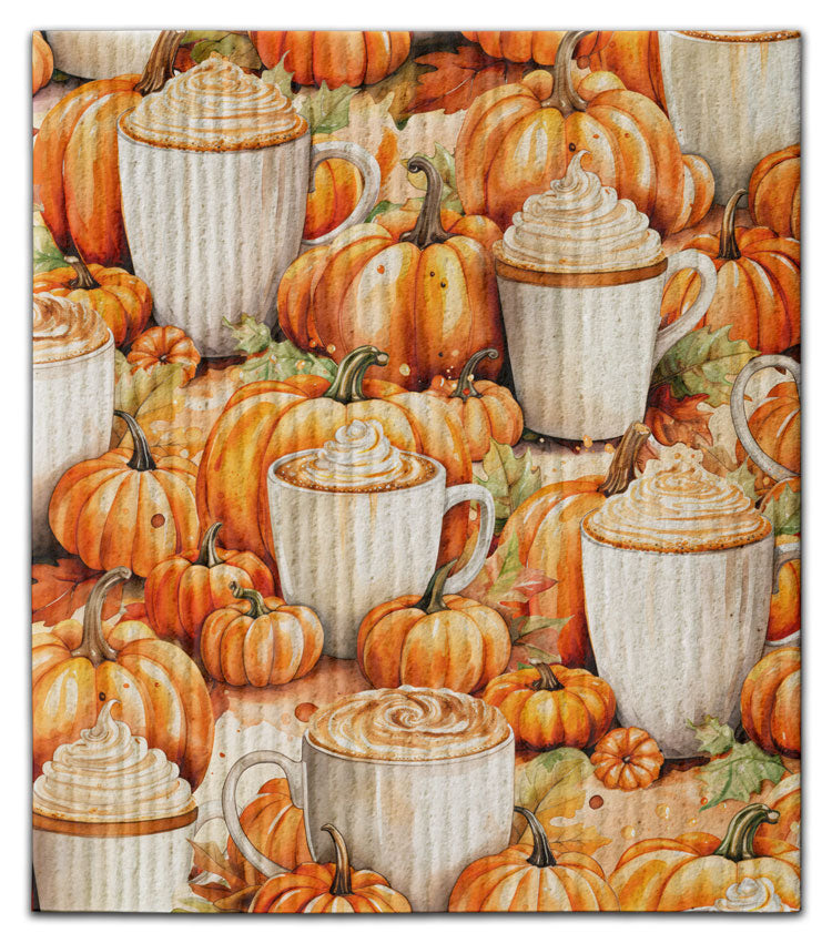 Pumpkin Spice Latte Eco-Friendly Dishcloth