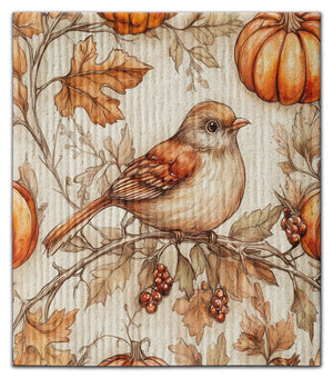 Sparrow & Pumpkins Eco-Friendly Dishcloth