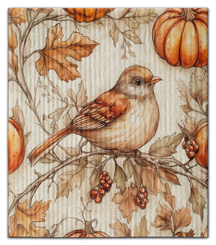 Sparrow & Pumpkins Eco-Friendly Dishcloth