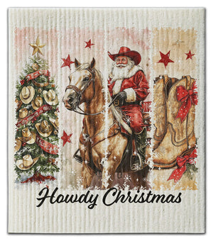Howdy Christmas Eco-Friendly Dishcloth