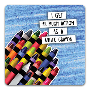"White Crayon" Drink Coaster by CJ Bella Co. - CJ Bella Co.