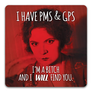 "PMS & GPS" Drink Coaster by CJ Bella Co. - CJ Bella Co.