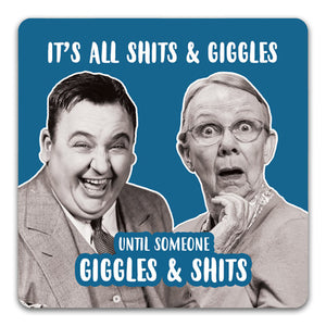 "Sh*ts & Giggles" Drink Coaster by CJ Bella Co. - CJ Bella Co.