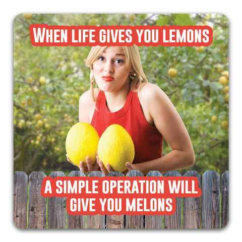 "When Life Gives" Drink Coaster by CJ Bella Co. - CJ Bella Co.