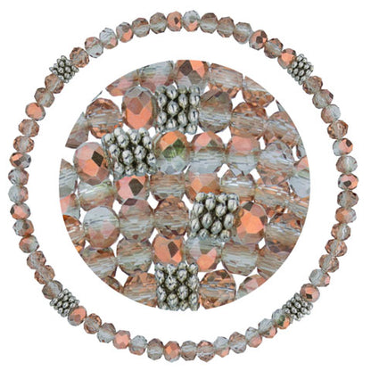 Stackin' Stones Single Bracelet - Amber Tones - CJ Bella Co.