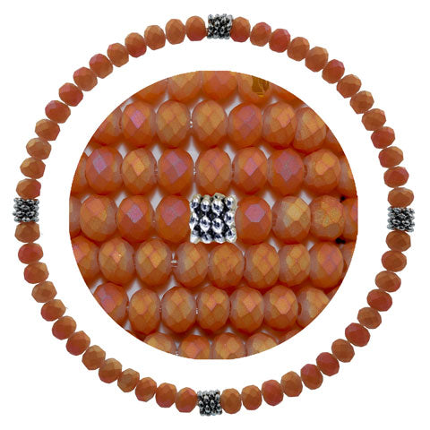 Stackin' Stones Single Bracelet - Amber Tones - CJ Bella Co.