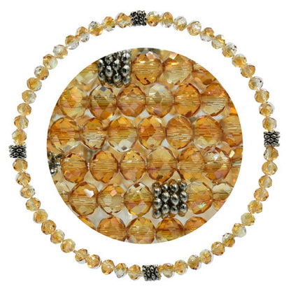 Stackin' Stones Single Bracelet - Amber Tones - CJ Bella Co.