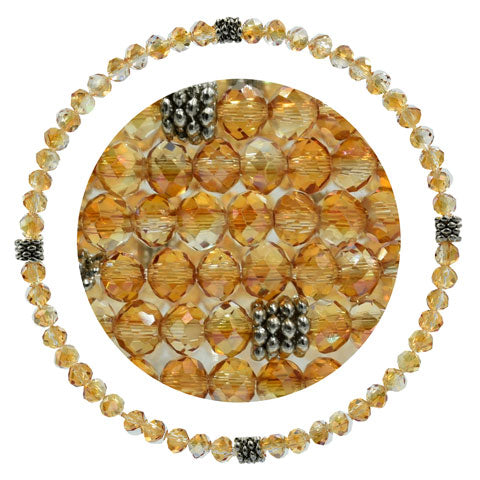 Stackin' Stones Single Bracelet - Amber Tones - CJ Bella Co.