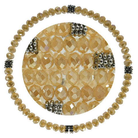 Stackin' Stones Single Bracelet - Amber Tones - CJ Bella Co.