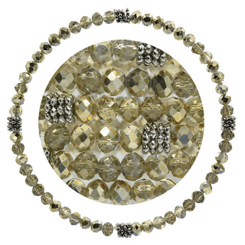 Stackin' Stones Single Bracelet - Amber Tones - CJ Bella Co.
