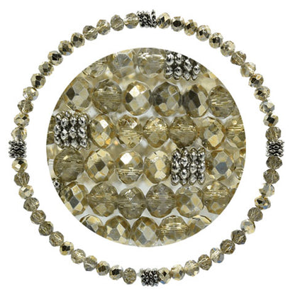 Stackin' Stones Single Bracelet - Amber Tones - CJ Bella Co.