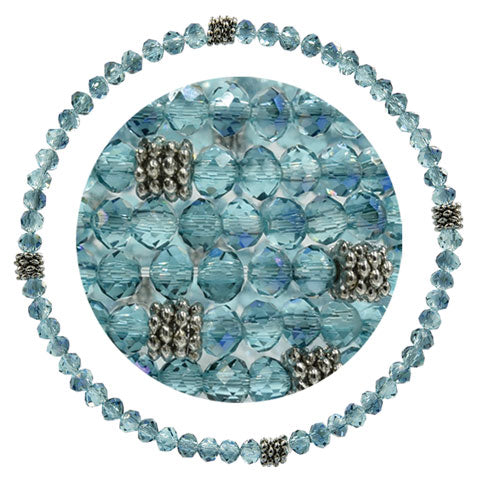 Stackin' Stones Single Bracelet - Blue Tones - CJ Bella Co.