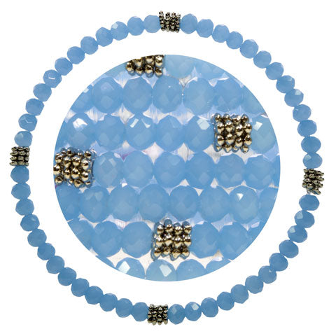 Stackin' Stones Single Bracelet - Blue Tones - CJ Bella Co.