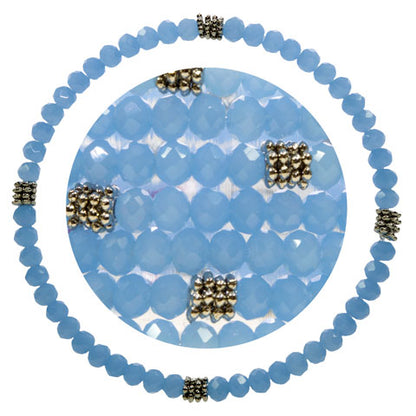 Stackin' Stones Single Bracelet - Blue Tones - CJ Bella Co.