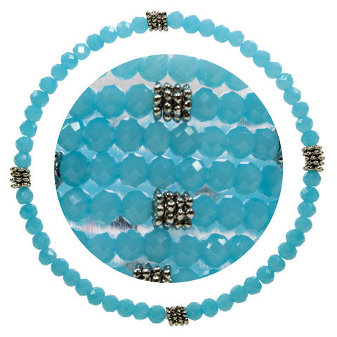 Stackin' Stones Single Bracelet - Blue Tones - CJ Bella Co.
