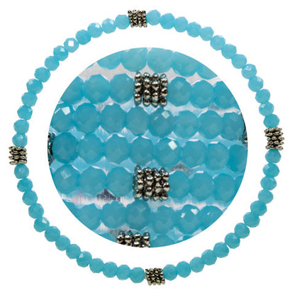 Stackin' Stones Single Bracelet - Blue Tones - CJ Bella Co.