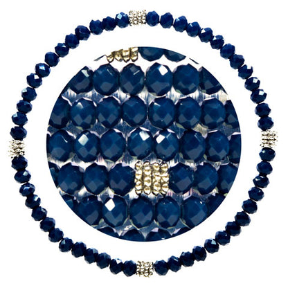 Stackin' Stones Single Bracelet - Blue Tones - CJ Bella Co.