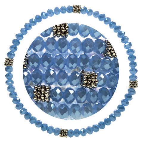Stackin' Stones Single Bracelet - Blue Tones - CJ Bella Co.