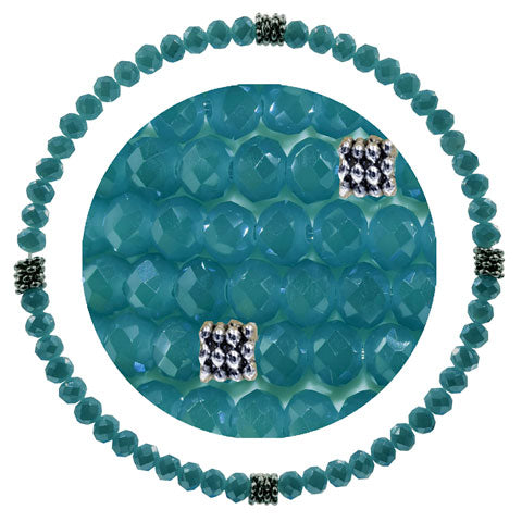 Stackin' Stones Single Bracelet - Blue Tones - CJ Bella Co.