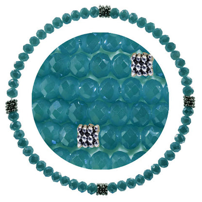 Stackin' Stones Single Bracelet - Blue Tones - CJ Bella Co.