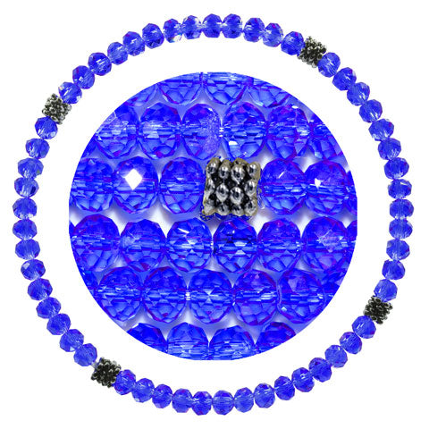 Stackin' Stones Single Bracelet - Blue Tones - CJ Bella Co.