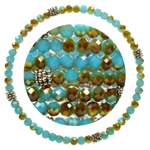 Stackin' Stones Single Bracelet - Blue Tones - CJ Bella Co.