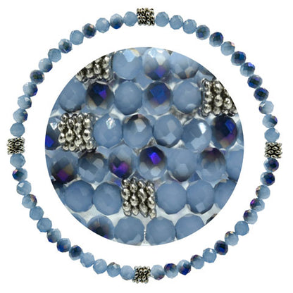 Stackin' Stones Single Bracelet - Blue Tones - CJ Bella Co.